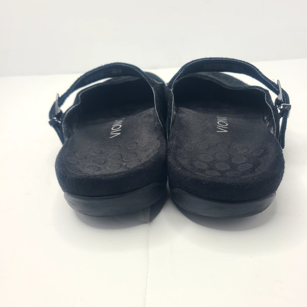 Vionic Lidia Black Suede Perforated Mary Jane Mule Clogs Womens 8 Orthaheel - Picture 7 of 9